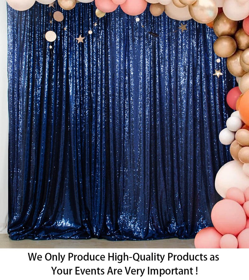 ShiDianYi 4FTX6FT-Navy Blue-Sequin Photo Backdrop, Wedding Photo Booth,Photography Background (Navy Blue) - Image 2